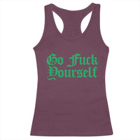 Fanone Officer Go F Yourself Racerback Tank Top Edgy Rebellious Attitude