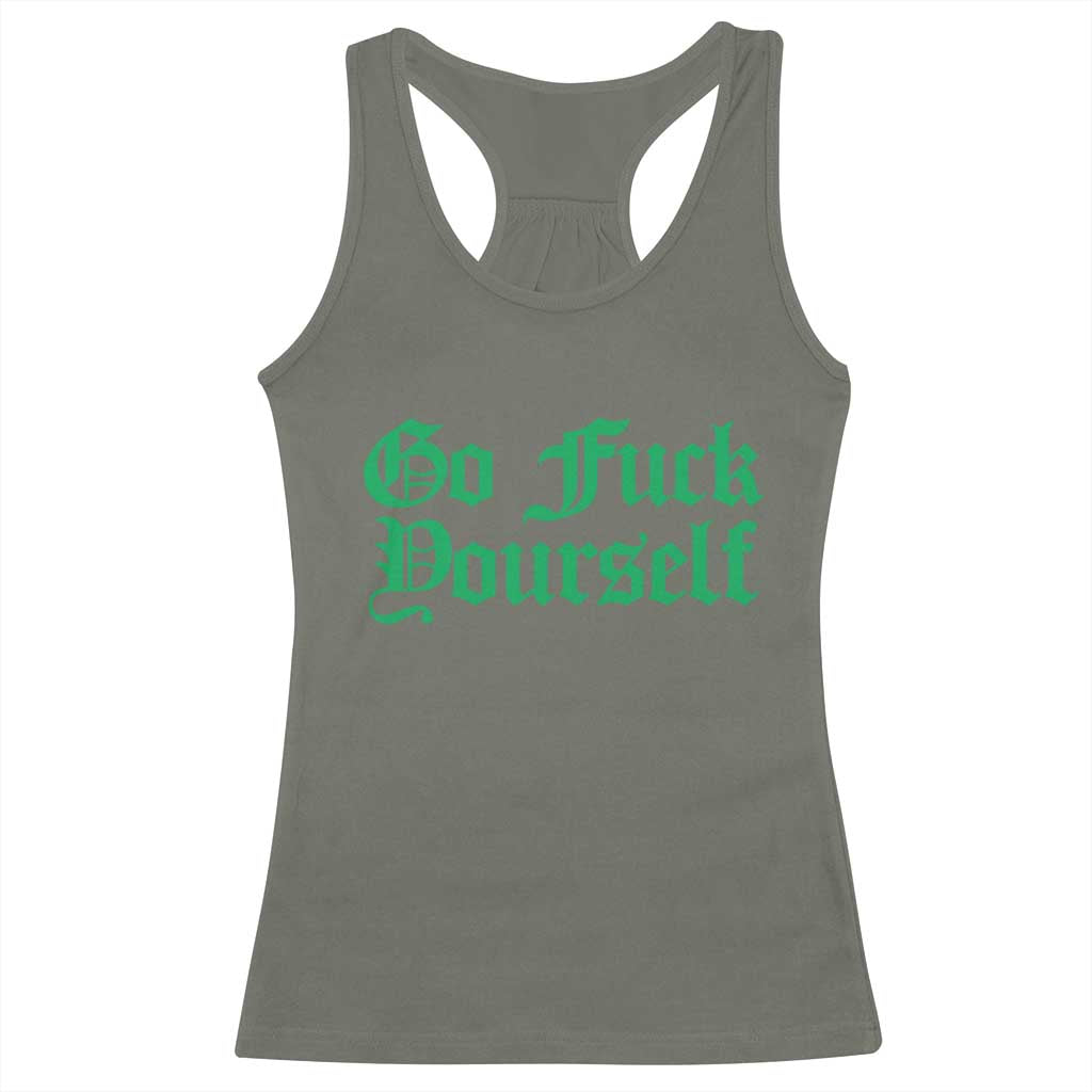 Fanone Officer Go F Yourself Racerback Tank Top Edgy Rebellious Attitude