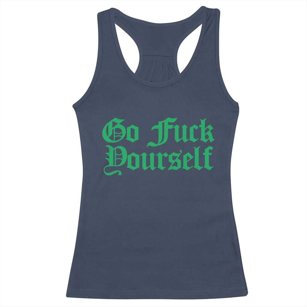Fanone Officer Go F Yourself Racerback Tank Top Edgy Rebellious Attitude