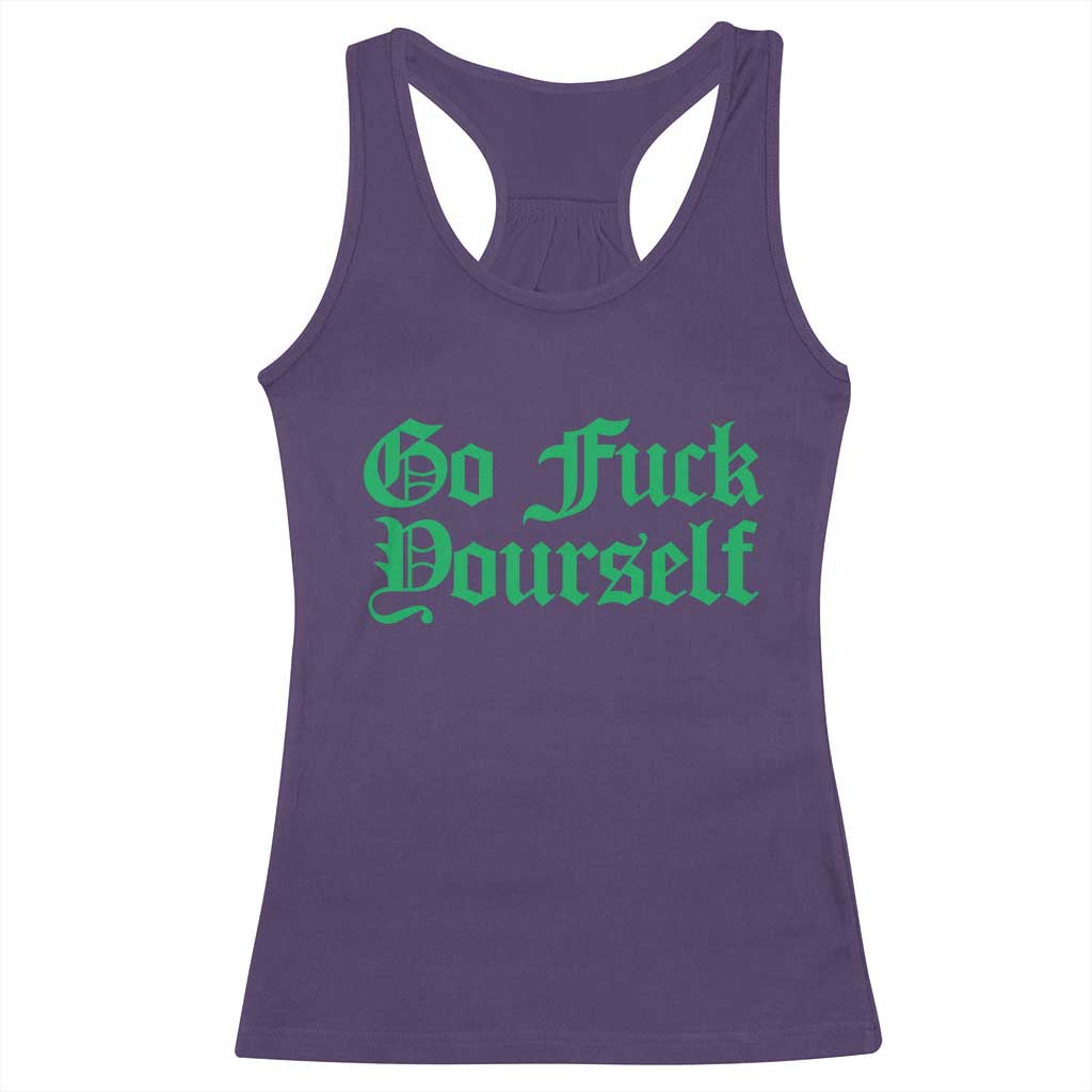 Fanone Officer Go F Yourself Racerback Tank Top Edgy Rebellious Attitude