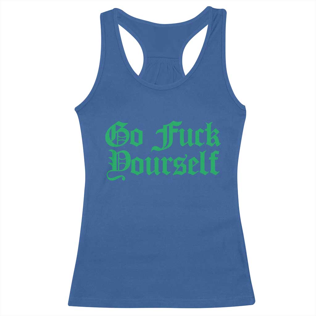 Fanone Officer Go F Yourself Racerback Tank Top Edgy Rebellious Attitude