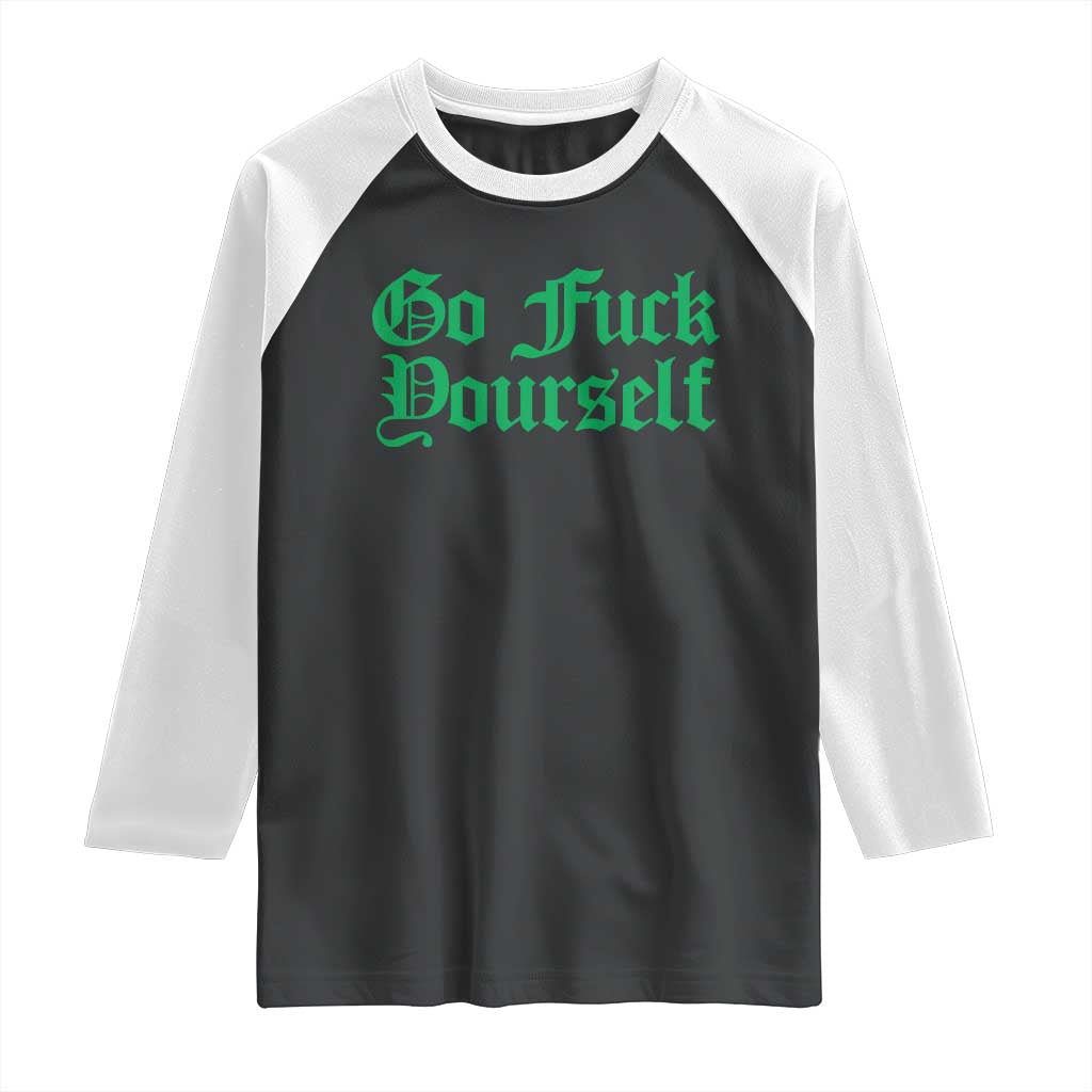 Fanone Officer Go F Yourself Raglan Shirt Edgy Rebellious Attitude