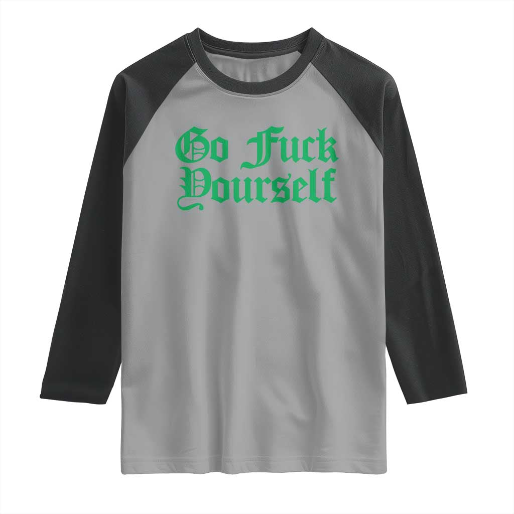 Fanone Officer Go F Yourself Raglan Shirt Edgy Rebellious Attitude