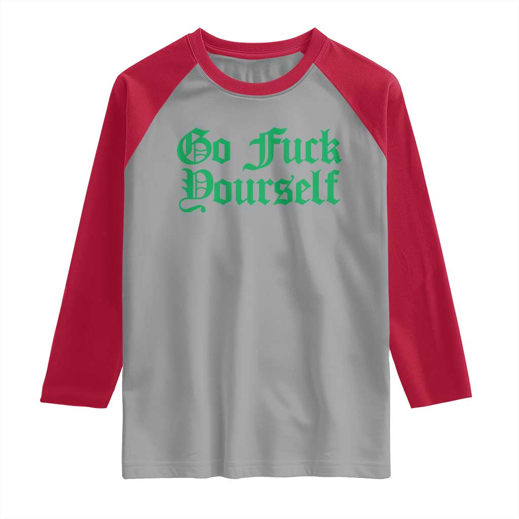 Fanone Officer Go F Yourself Raglan Shirt Edgy Rebellious Attitude