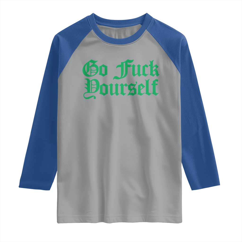 Fanone Officer Go F Yourself Raglan Shirt Edgy Rebellious Attitude