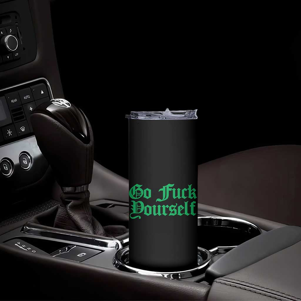 Fanone Officer Go F Yourself Skinny Tumbler Edgy Rebellious Attitude