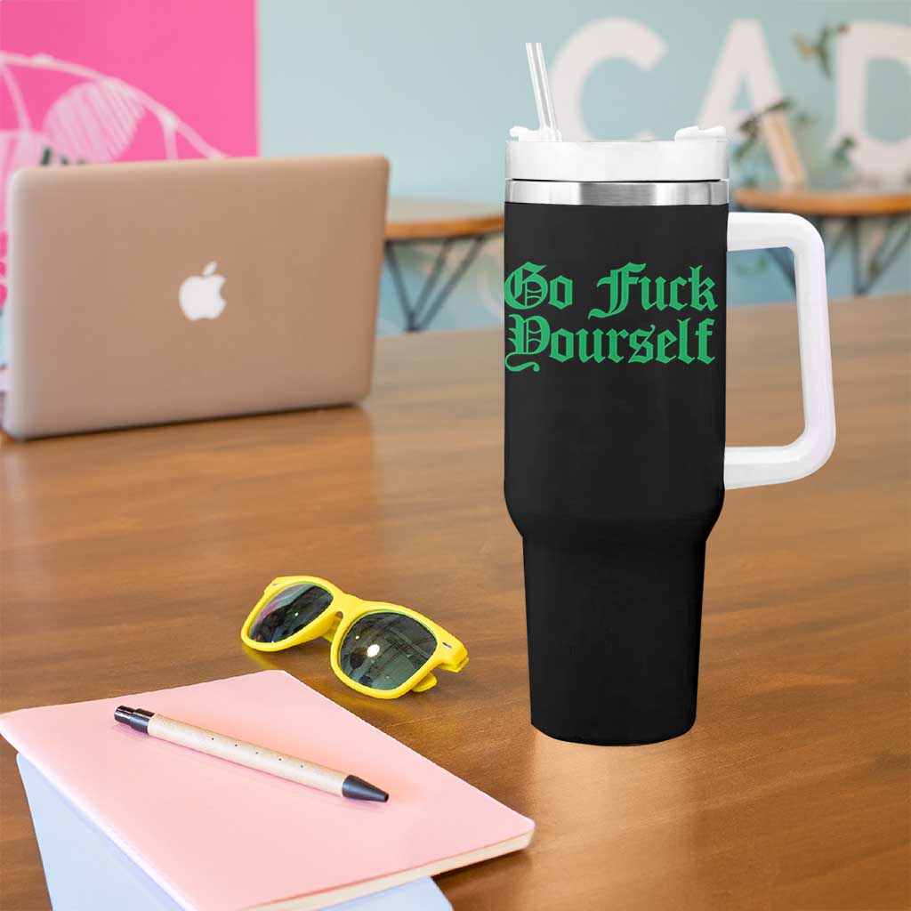 Fanone Officer Go F Yourself Tumbler With Handle Edgy Rebellious Attitude