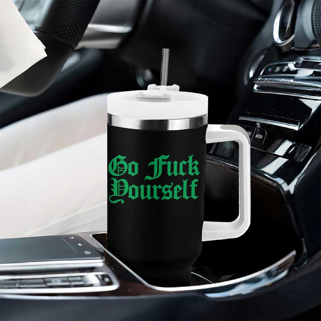 Fanone Officer Go F Yourself Tumbler With Handle Edgy Rebellious Attitude