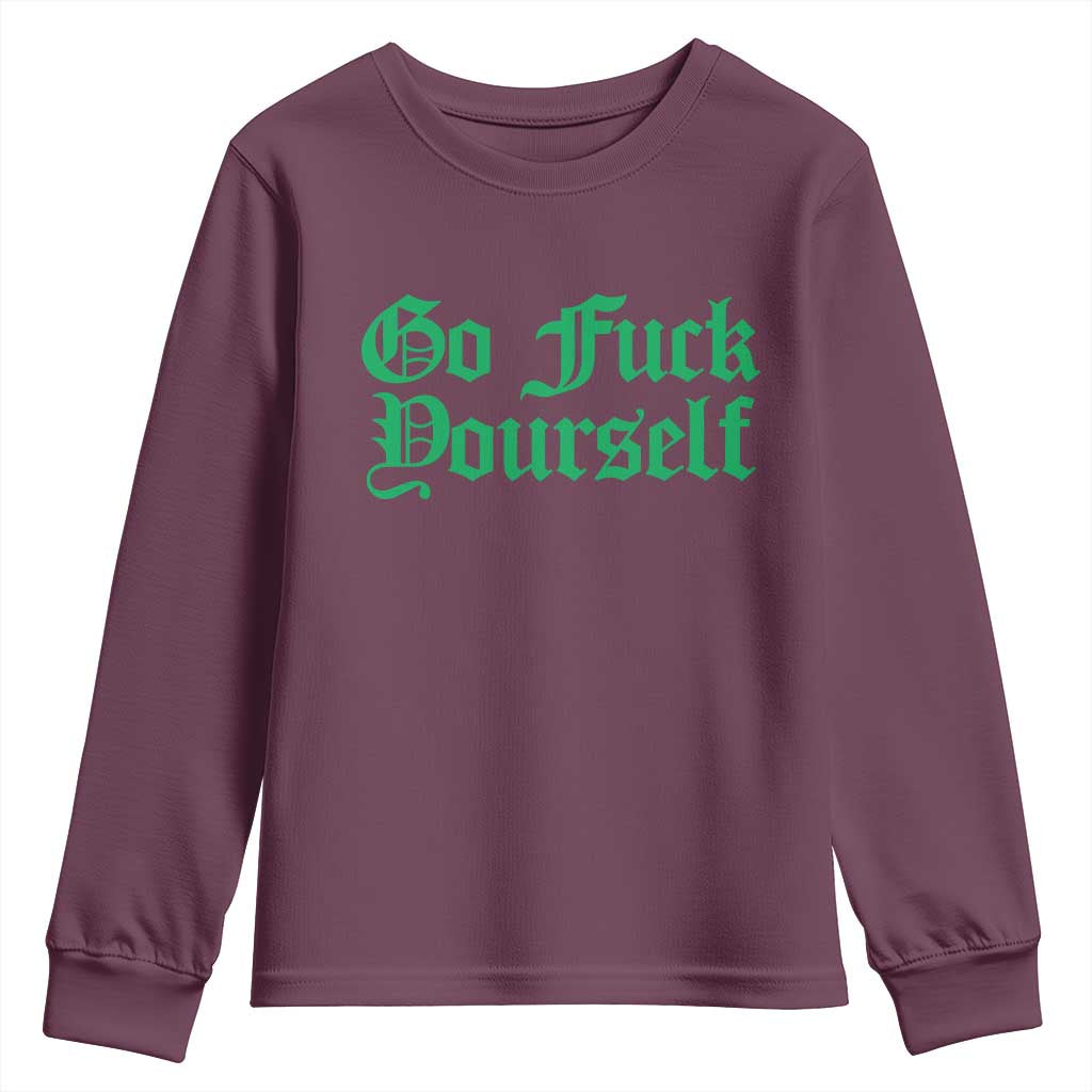 Fanone Officer Go F Yourself Youth Sweatshirt Edgy Rebellious Attitude