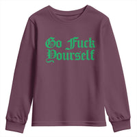 Fanone Officer Go F Yourself Youth Sweatshirt Edgy Rebellious Attitude