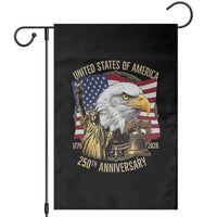 USA 250th Anniversary 1776 2026 4th of July Garden Flag Patriotic Eagle Liberty Bell Statue of Liberty Graphic