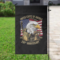 USA 250th Anniversary 1776 2026 4th of July Garden Flag Patriotic Eagle Liberty Bell Statue of Liberty Graphic