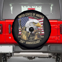 USA 250th Anniversary 1776 2026 4th of July Spare Tire Cover Patriotic Eagle Liberty Bell Statue of Liberty Graphic