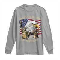 USA 250th Anniversary 1776 2026 4th of July Long Sleeve Shirt Patriotic Eagle Liberty Bell Statue of Liberty Graphic