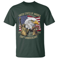 USA 250th Anniversary 1776 2026 4th of July T Shirt Patriotic Eagle Liberty Bell Statue of Liberty Graphic