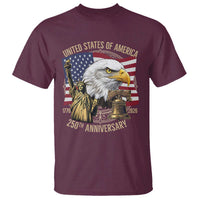 USA 250th Anniversary 1776 2026 4th of July T Shirt Patriotic Eagle Liberty Bell Statue of Liberty Graphic