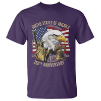 USA 250th Anniversary 1776 2026 4th of July T Shirt Patriotic Eagle Liberty Bell Statue of Liberty Graphic