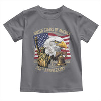 USA 250th Anniversary 1776 2026 4th of July Toddler T Shirt Patriotic Eagle Liberty Bell Statue of Liberty Graphic