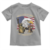 USA 250th Anniversary 1776 2026 4th of July Toddler T Shirt Patriotic Eagle Liberty Bell Statue of Liberty Graphic