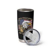 USA 250th Anniversary 1776 2026 4th of July Tumbler Cup Patriotic Eagle Liberty Bell Statue of Liberty Graphic