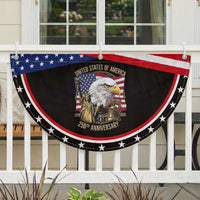 USA 250th Anniversary 1776 2026 4th of July Patriotic Fan Flag Eagle Liberty Bell Statue of Liberty Graphic