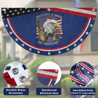 USA 250th Anniversary 1776 2026 4th of July Patriotic Fan Flag Eagle Liberty Bell Statue of Liberty Graphic