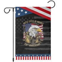 USA 250th Anniversary 1776 2026 4th of July Garden Flag Patriotic Eagle Liberty Bell Statue of Liberty Graphic