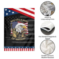 USA 250th Anniversary 1776 2026 4th of July Garden Flag Patriotic Eagle Liberty Bell Statue of Liberty Graphic