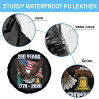 250 Years of Freedom 1776 2026 Patriotic Eagle Spare Tire Cover 4th of July American Flag Liberty Bell Statue of Liberty
