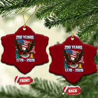 250 Years of Freedom 1776 2026 Patriotic Eagle Ceramic Ornament 4th of July American Flag Liberty Bell Statue of Liberty
