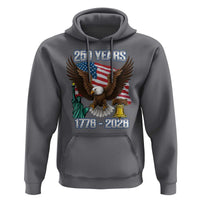 250 Years of Freedom 1776 2026 Patriotic Eagle Hoodie 4th of July American Flag Liberty Bell Statue of Liberty