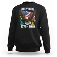 250 Years of Freedom 1776 2026 Patriotic Eagle Sweatshirt 4th of July American Flag Liberty Bell Statue of Liberty