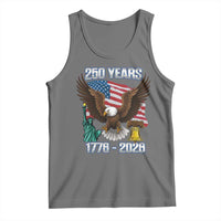 250 Years of Freedom 1776 2026 Patriotic Eagle Tank Top 4th of July American Flag Liberty Bell Statue of Liberty