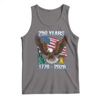 250 Years of Freedom 1776 2026 Patriotic Eagle Tank Top 4th of July American Flag Liberty Bell Statue of Liberty
