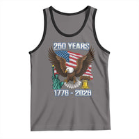 250 Years of Freedom 1776 2026 Patriotic Eagle Tank Top 4th of July American Flag Liberty Bell Statue of Liberty