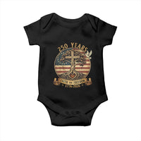 250 Years Faith and Freedom 1776 2026 Baby Onesie Cross Tree Dove Religious Patriotic Christian