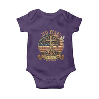 250 Years Faith and Freedom 1776 2026 Baby Onesie Cross Tree Dove Religious Patriotic Christian