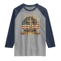 250 Years Faith and Freedom 1776 2026 Raglan Shirt Cross Tree Dove Religious Patriotic Christian