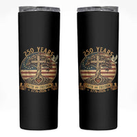 250 Years Faith and Freedom 1776 2026 Skinny Tumbler Cross Tree Dove Religious Patriotic Christian