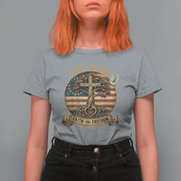 250 Years Faith and Freedom 1776 2026 T Shirt For Women Cross Tree Dove Religious Patriotic Christian