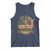 250 Years Faith and Freedom 1776 2026 Tank Top Cross Tree Dove Religious Patriotic Christian