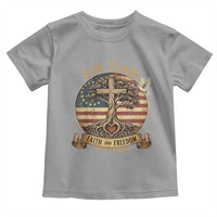 250 Years Faith and Freedom 1776 2026 Toddler T Shirt Cross Tree Dove Religious Patriotic Christian
