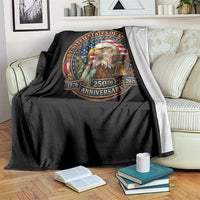 USA 250th Anniversary Emblem 1776 2026 Throw Blanket Patriotic Seal with Bald Eagle Liberty Bell Statue of Liberty