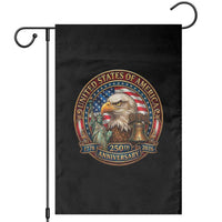 USA 250th Anniversary Emblem 1776 2026 Garden Flag Patriotic Seal with Bald Eagle Liberty Bell Statue of Liberty