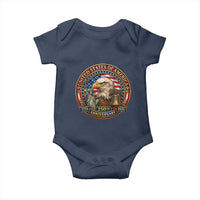 USA 250th Anniversary Emblem 1776 2026 Baby Onesie Patriotic Seal with Bald Eagle Liberty Bell Statue of Liberty