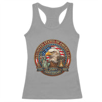 USA 250th Anniversary Emblem 1776 2026 Racerback Tank Top Patriotic Seal with Bald Eagle Liberty Bell Statue of Liberty