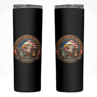 USA 250th Anniversary Emblem 1776 2026 Skinny Tumbler Patriotic Seal with Bald Eagle Liberty Bell Statue of Liberty