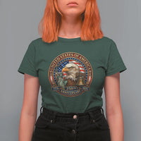 USA 250th Anniversary Emblem 1776 2026 T Shirt For Women Patriotic Seal with Bald Eagle Liberty Bell Statue of Liberty