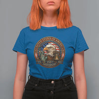 USA 250th Anniversary Emblem 1776 2026 T Shirt For Women Patriotic Seal with Bald Eagle Liberty Bell Statue of Liberty