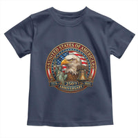 USA 250th Anniversary Emblem 1776 2026 Toddler T Shirt Patriotic Seal with Bald Eagle Liberty Bell Statue of Liberty